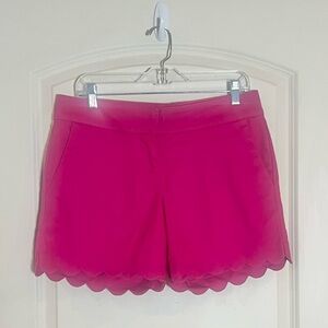 The Limited Scalloped Tailored Shorts, Very Berry Color Size 6